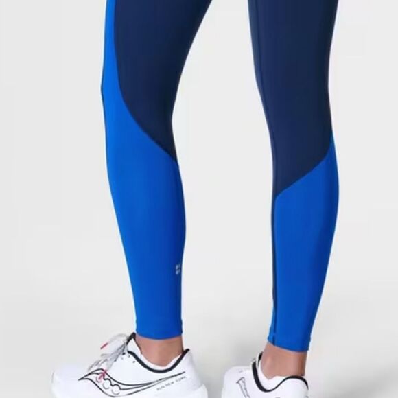 Sweaty Betty - Power Workout Colour Curve Leggings, Lightning Blue/Navy - Picture 2 of 6